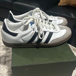 Adidas Samba White and Black womens Shoes